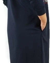 La Pèra Zwarte Sweatjurk Care Dames Hoodie Jurk Dames Zwart – Maat L/XL -Dameskleding Verkoop 194x840