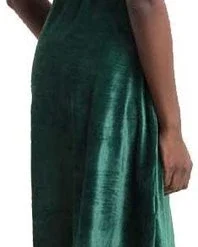 Voodoo Vixen Lange Jurk -XL- Penelope Fluwelen Groen -Dameskleding Verkoop 198x840