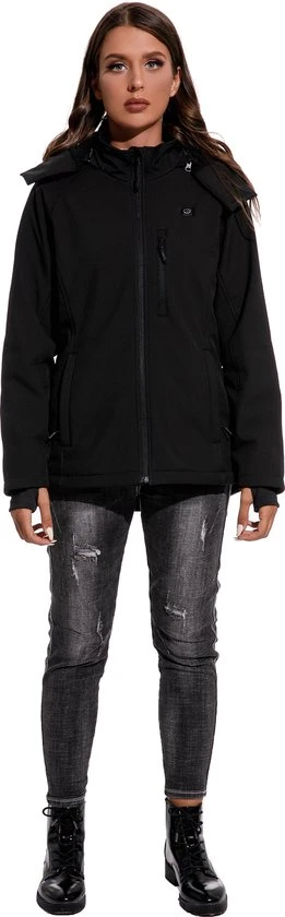 Sailwind Verwarmde Jas / Soft Shell / Dames / Zwart Incl. Powerbank 8 Sailwind Verwarmde Jas / Soft Shell / Dames / Zwart Incl. Powerbank - Afbeelding 8
