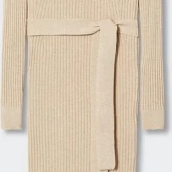 Mango Jurk Geribde Jurk Met Omgeslagen Col 37067746 07 Dames Maat - XS -Dameskleding Verkoop 278x840 2