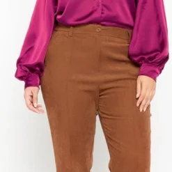 LOLALIZA Satijnen Hemd Met Pofmouwen - Paars - Maat 40 -Dameskleding Verkoop 311x840 2