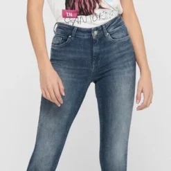 Only ONLBLUSH LIFE MID SK ANK RW REA422 NOOS Special Blue Grey Denim Dames Jeans - Maat S X L30 -Dameskleding Verkoop 317x840 8