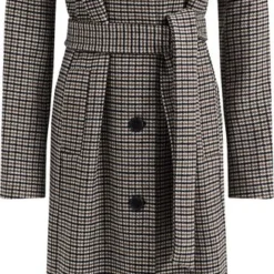 WE Fashion Dames Wolmix Jas Met Pied-de-poule Dessin.