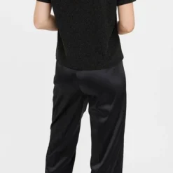 Vero Moda T-shirt Vmkanva Ss Short Top Jrs 10276995 Black/silver Lur Dames Maat - L -Dameskleding Verkoop 366x840 1