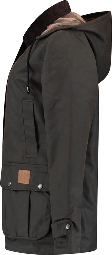 MGO Leisure Wear MGO Waxjas Leeds Dames - 100% Gewaxt Katoen - Winddicht En Waterdicht - Bruin - Maat M 3 MGO Leisure Wear MGO Waxjas Leeds Dames - 100% Gewaxt Katoen - Winddicht En Waterdicht - Bruin - Maat M - Afbeelding 3