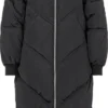 Pieces PCFELICITY LONG PUFFER JACKET Dames Jas Black - Maat L