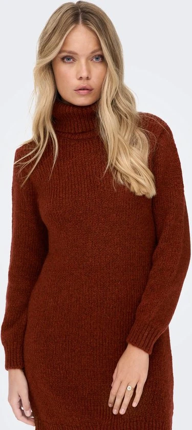 Jacqueline De Yong Jurk Jdydinea L/s Solid Rollneck Dre Knt 15271459 Burnt Henna Dames Maat - M 5 Jacqueline De Yong Jurk Jdydinea L/s Solid Rollneck Dre Knt 15271459 Burnt Henna Dames Maat - M - Afbeelding 5