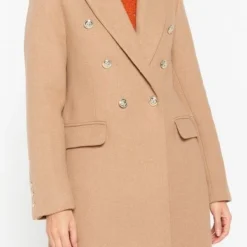 LOLALIZA Lange Jas - Camel - Maat 40 8 LOLALIZA Lange Jas - Camel - Maat 40 -Dameskleding Verkoop 389x840 3