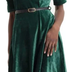 Voodoo Vixen Lange Jurk -XL- Penelope Fluwelen Groen