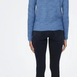 Only Trui Onllolli L/s Pullover Knt Noos 15234745 Super Sonic Dames Maat - M -Dameskleding Verkoop 400x840 5