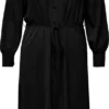 ONLY CARMAKOMA CARRIELLE LS SHIRT CALF DRESS SOLID WVN Dames Jurk - Maat 46