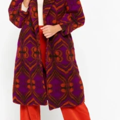 LOLALIZA Wollen Jas Met Etnische Print - Paars - Maat L 9 LOLALIZA Wollen Jas Met Etnische Print - Paars - Maat L -Dameskleding Verkoop 410x840 2