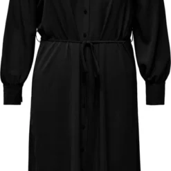 ONLY CARMAKOMA CARRIELLE LS SHIRT CALF DRESS SOLID WVN Dames Jurk - Maat 46