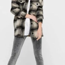 ONLY ONLALLISON CHECK SHACKET OTW NOOS Dames Jas - Maat M -Dameskleding Verkoop 413x840 4