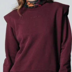 Colourful Rebel Logo Trui Rood Dames - Slim Fit - Katoen - M