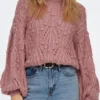 Only Trui Onljane L/s Structure Pullover Knt 15269294 Dusty Rose Dames Maat - M