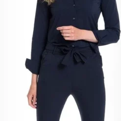 Blauwe Broek/Pantalon Van Je M'appelle - Dames - Travelstof - Maat S - 10 Maten Beschikbaar -Dameskleding Verkoop 419x840 4