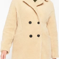 LOLALIZA Teddy Jas - Beige - Maat S