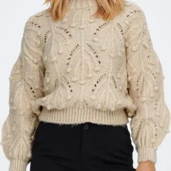 Only Trui Onljane L/s Structure Pullover Knt 15269294 Whitecap Gray/w Melange Dames Maat - M