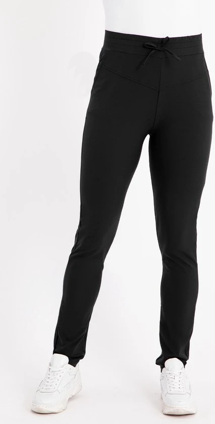 Zwarte Broek/Pantalon Van Je M'appelle - Dames - Travelstof - Maat XL - 9 Maten Beschikbaar 5 Zwarte Broek/Pantalon Van Je M'appelle - Dames - Travelstof - Maat XL - 9 Maten Beschikbaar - Afbeelding 5