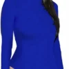 AWR Premium Dames Thermo Body / Bodysuit | Stretch Met Gesloten Hals | Blauw - XL