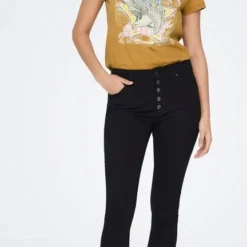 Jacqueline De Yong T-shirt Jdyfarock S/s Print Top Jrs 15201027 Ecru Olive/fearless Dames Maat - M -Dameskleding Verkoop 432x840 1