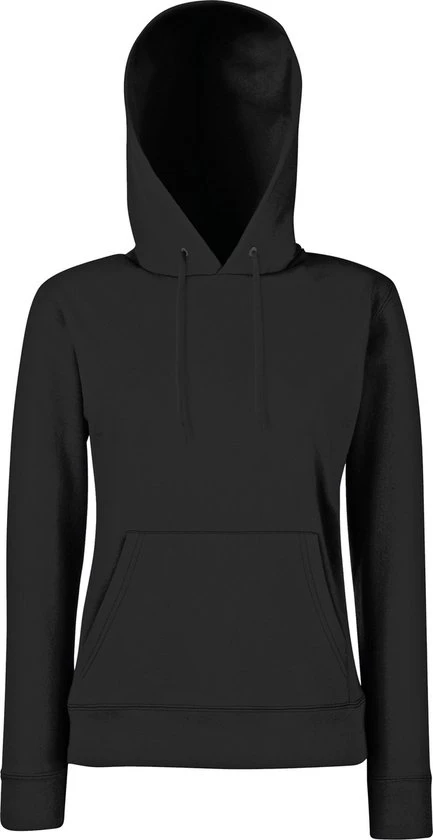 Fruit Of The Loom Vrouwen Dames Fit Sweatshirt Met Capuchon / Hoodie (Zwart) 3 Fruit Of The Loom Vrouwen Dames Fit Sweatshirt Met Capuchon / Hoodie (Zwart) - Afbeelding 3
