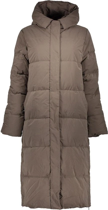 Geisha Jas Lange Puffer Winterjas Met Capuchon 28525 21 Taupe Dames Maat - XL 3 Geisha Jas Lange Puffer Winterjas Met Capuchon 28525 21 Taupe Dames Maat - XL - Afbeelding 3