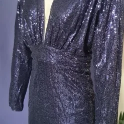 Merkloos Jurk Glitterblauw -Dameskleding Verkoop 434x840 4