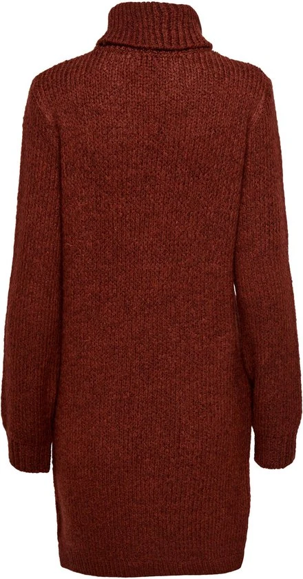 Jacqueline De Yong Jurk Jdydinea L/s Solid Rollneck Dre Knt 15271459 Burnt Henna Dames Maat - M 2 Jacqueline De Yong Jurk Jdydinea L/s Solid Rollneck Dre Knt 15271459 Burnt Henna Dames Maat - M - Afbeelding 2