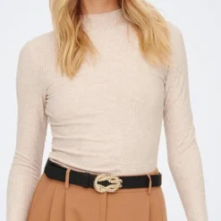 ONLY ONLEMMA L/S HIGH NECK TOP NOOS JRS Dames T-shirt - Maat L -Dameskleding Verkoop 443x840 1