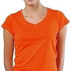 Sols Dames T-shirt V-hals Oranje 40 (L) -Dameskleding Verkoop 447x840 8