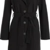 Vila Jas Vipoko Long Belt Coat -noos 14075129 Black Dames Maat - 34