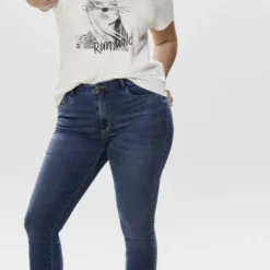 Only Carmakoma Augusta High Waist Dames Skinny Jeans - Maat 42 X L32