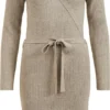 VILA VIRIL WRAP L/S KNIT DRESS - NOOS Dames Jurk - Maat M