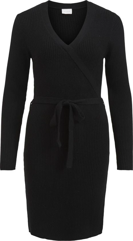 VILA VIRIL WRAP L/S KNIT DRESS - NOOS Dames Jurk - Maat L 8 VILA VIRIL WRAP L/S KNIT DRESS - NOOS Dames Jurk - Maat L - Afbeelding 8