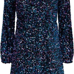 PIECES PCKAM LS WRAP DRESS Dames Jurk - Maat S