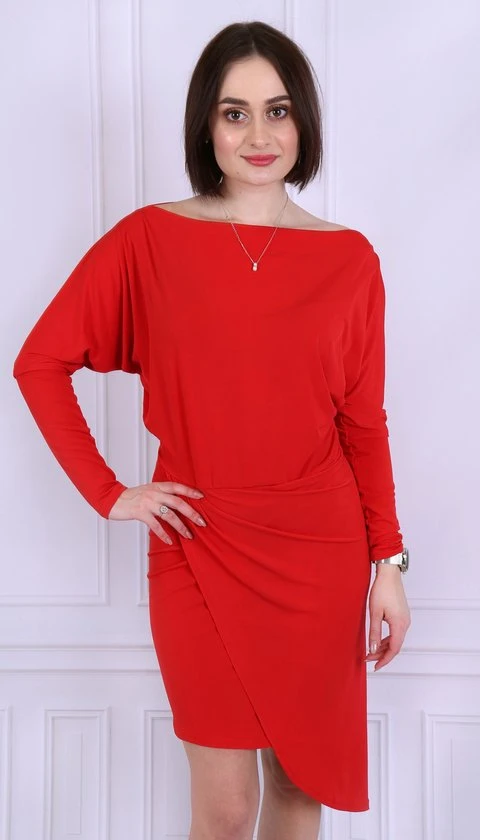 Produkt Rode, Asymmetrische Mini-jurk Van John Zack / MAAT M 3 Produkt Rode, Asymmetrische Mini-jurk Van John Zack / MAAT M - Afbeelding 3