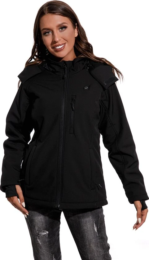 Sailwind Verwarmde Jas / Soft Shell / Dames / Zwart Incl. Powerbank 5 Sailwind Verwarmde Jas / Soft Shell / Dames / Zwart Incl. Powerbank - Afbeelding 5