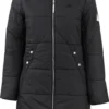 BJØRNSON FIA Winterparka Dames - Winddicht - Waterafstotend - Gewatteerd Gevoerd - Capuchon - Warm - Outdoor Damesjas - Winterjas - Maat 42 - Zwart