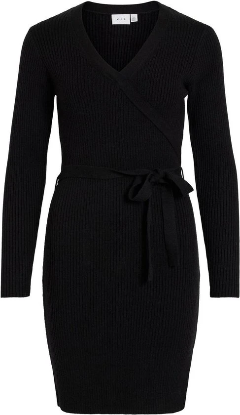 VILA VIRIL WRAP L/S KNIT DRESS - NOOS Dames Jurk - Maat L 9 VILA VIRIL WRAP L/S KNIT DRESS - NOOS Dames Jurk - Maat L - Afbeelding 9