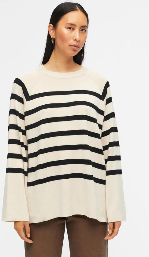 Object Ester Ls Knit Top Truien & Vesten - Beige 11 Object Ester Ls Knit Top Truien & Vesten - Beige - Afbeelding 11