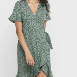 ONLY ONLOLIVIA S/S WRAP DRESS WVN NOOS Dames Jurk - Maat 42 -Dameskleding Verkoop 491x840 10