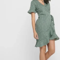 ONLY ONLOLIVIA S/S WRAP DRESS WVN NOOS Dames Jurk - Maat 42 -Dameskleding Verkoop 495x840 5