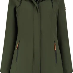 Travelin' Jack Elin Dames Softshell Jas Parka Lang - Groen - Maat 39