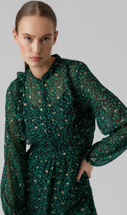 VERO MODA VMNINI L/S CALF DRESS WVN BTQ Dames Jurk - Maat S 5 VERO MODA VMNINI L/S CALF DRESS WVN BTQ Dames Jurk - Maat S - Afbeelding 5