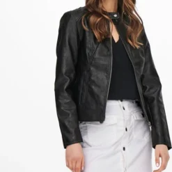 JDY JDYEMILY FAUX LEATHER JACKET OTW NOOS Dames Jas - Maat 36 -Dameskleding Verkoop 504x840 1
