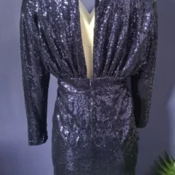 Merkloos Jurk Glitterblauw