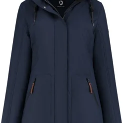 Travelin' Jack Ylva Damesjas Gevoerde Parka - Teddy Voering - Winddicht - Navy Blauw - Maat 42