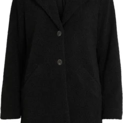 Vila Jas Viliosi Teddy Coat/su - Fav 14061532 Black Dames Maat - 44